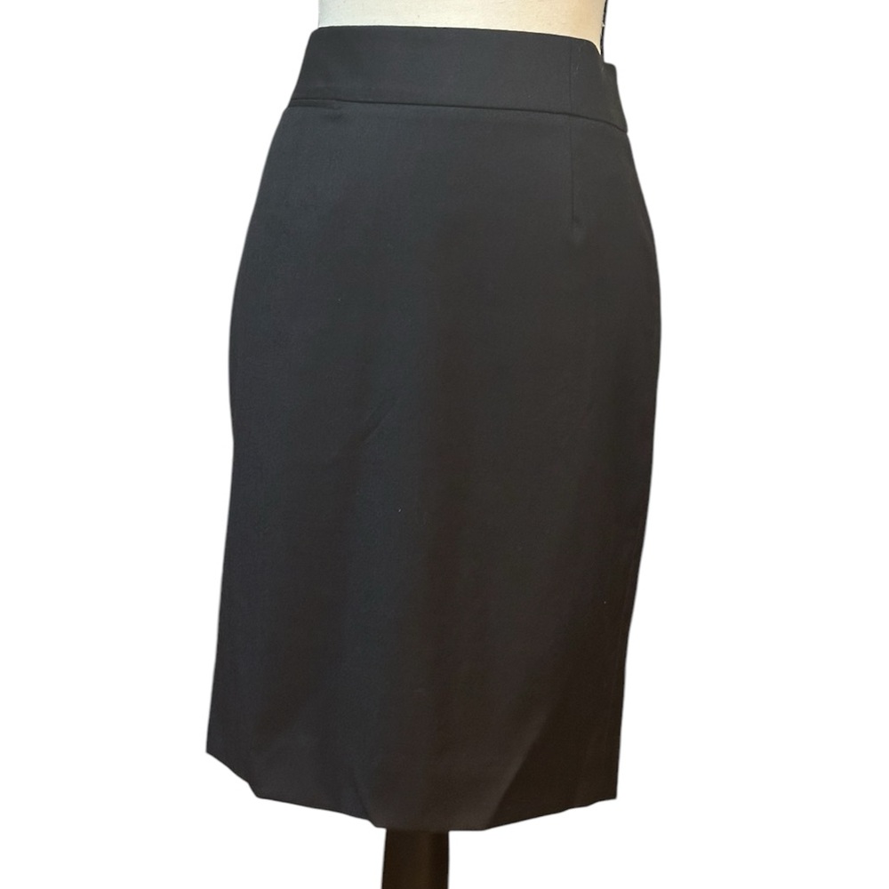 J. Crew 100% wool black pencil skirt